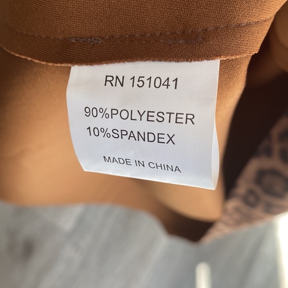 Leopard Print Wrap Coat Tie Belt Long Sleeves Brown Rust Light Weight Women’s XS - Picture 11 of 11